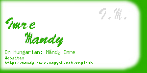 imre mandy business card