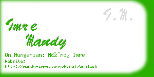 imre mandy business card